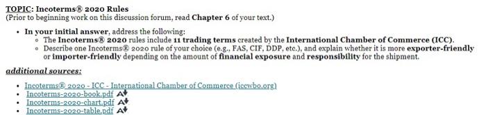 this assignment is from my International