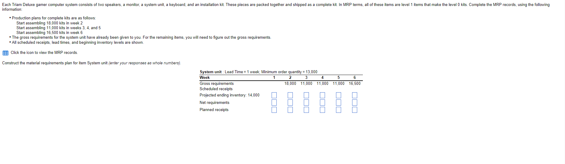 Each Triam Deluxe gamer computer system consists