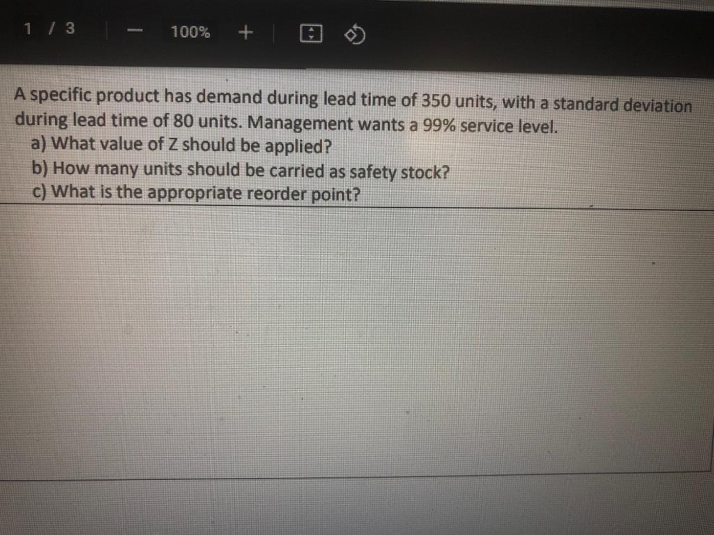 1 / 3 mm A specific product has demand during