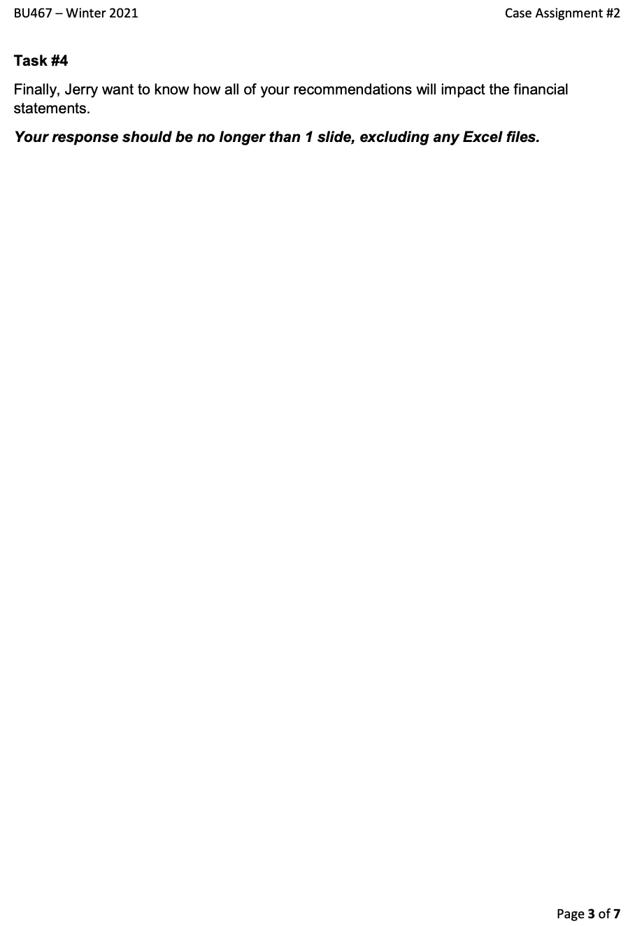 BU467 - Winter 2021 Case Assignment #2 Canadian