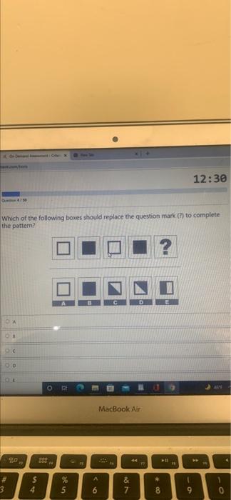 12:30 Which of the following boxes should replace