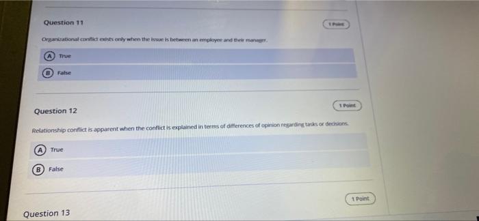 Question 11 i Organizational con exist only when