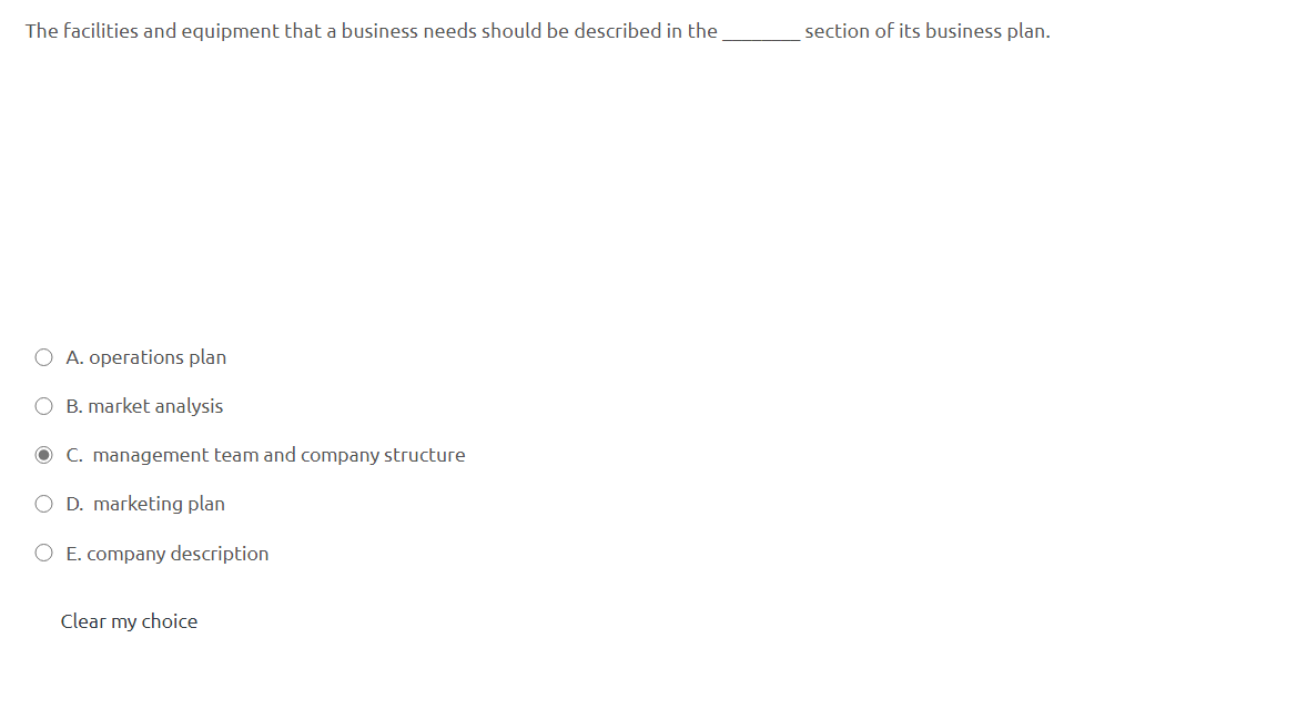 The facilities and equipment that a business