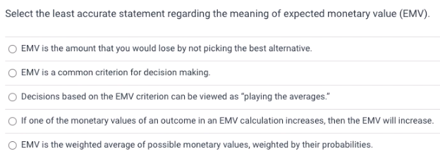 1) 2) Select the least accurate statement