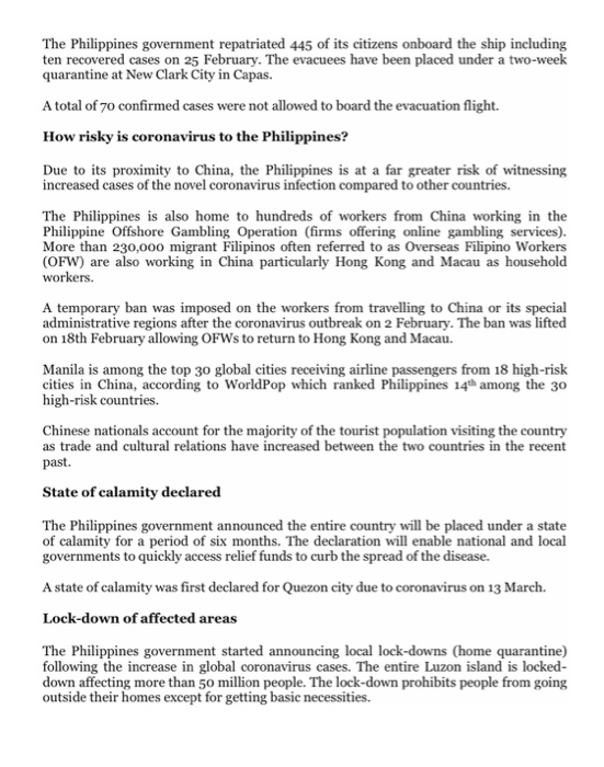 For case study 1, construct the following: (1)