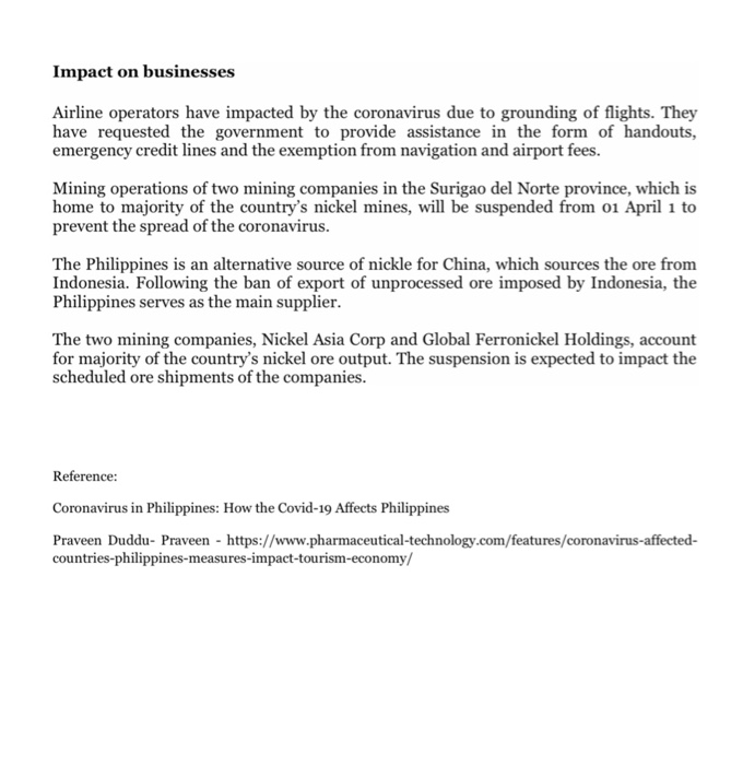 For case study 1, construct the following: (1)