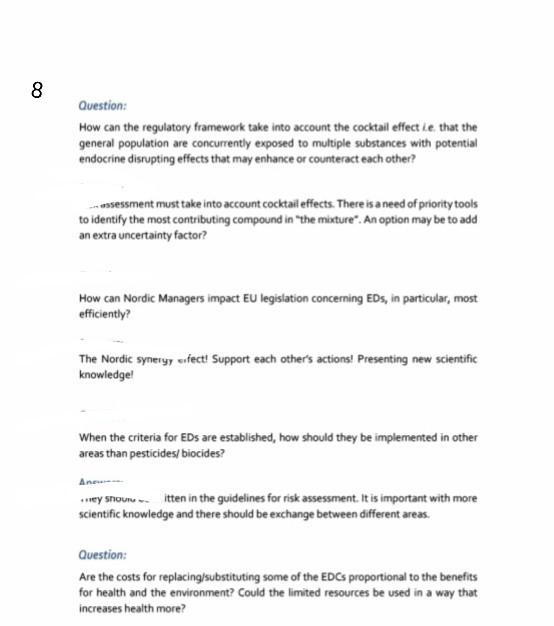hu 8 Question: How can the regulatory framework