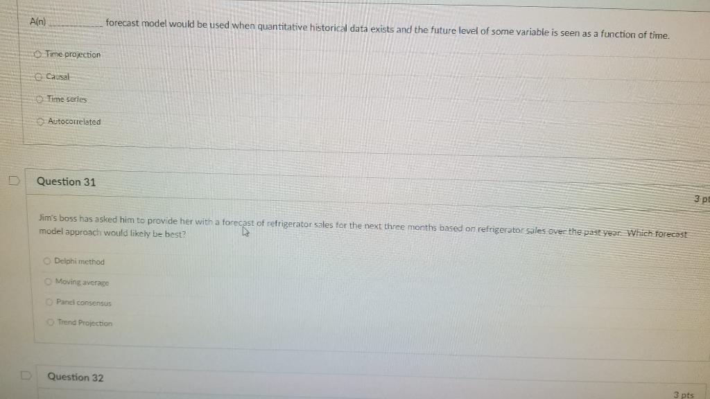 Ain) forecast model would be used when