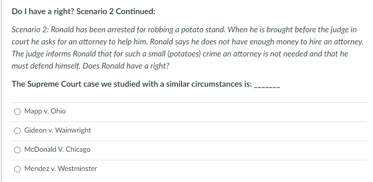 Do I have a right? Scenario 2 Continued: Scenario