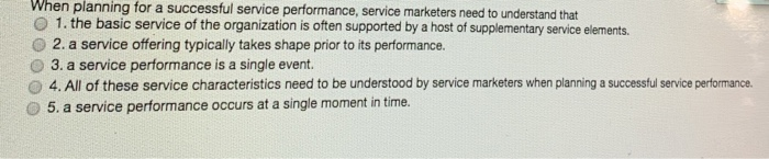 When planning for a successful service