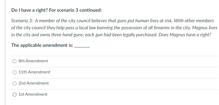 Do I have a right? Scenario 2 Continued: Scenario