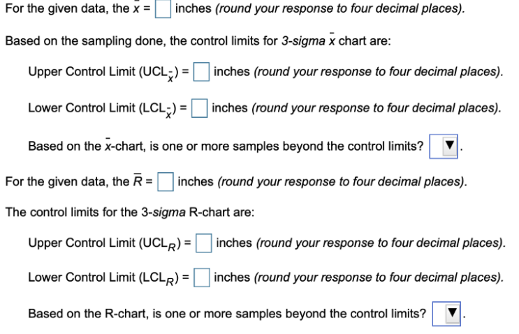 Refer to Table S6.1 - Factors for Computing