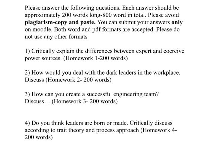 Please answer the following questions. Each