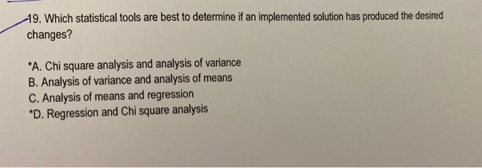 which statistical tools are best to determine if