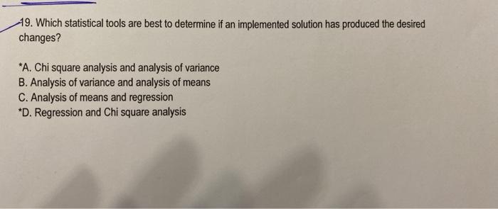which statistical tools are best to determine if