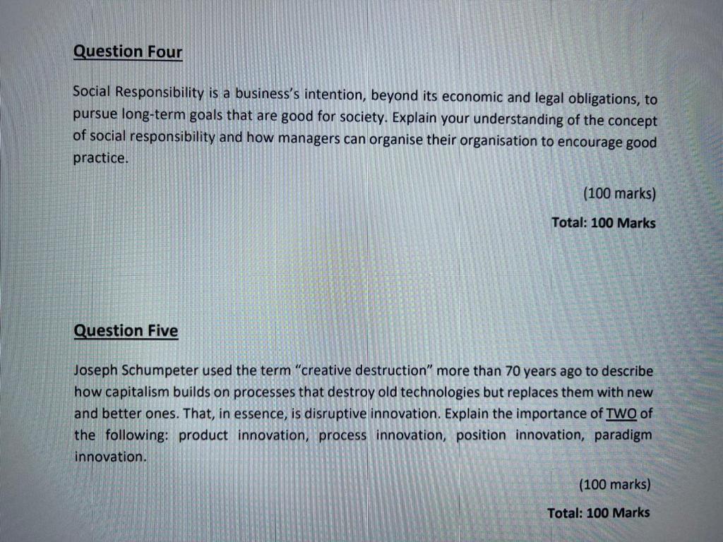 Question Three Answer BOTH the following