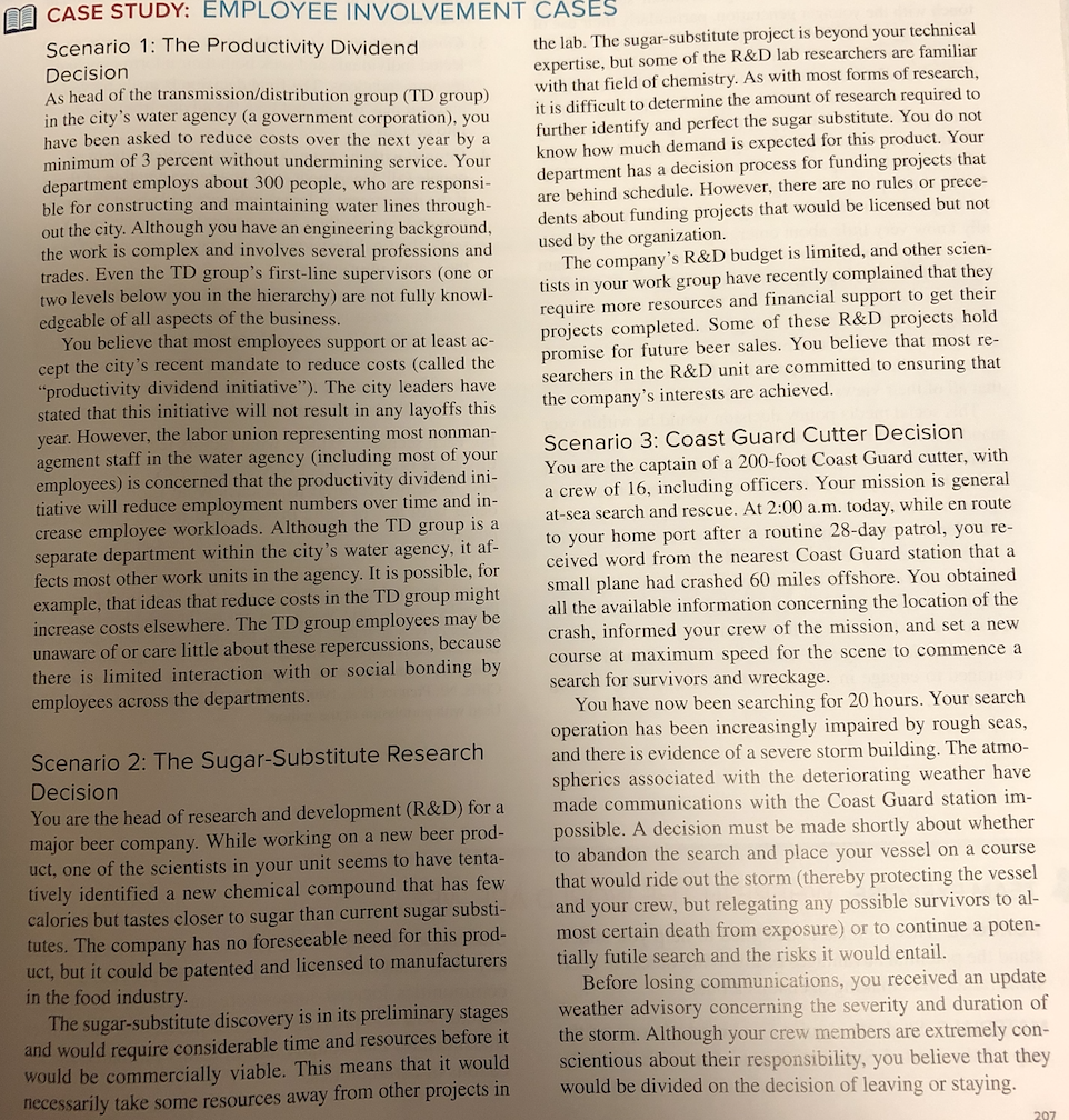 The discussion questions for this case study that