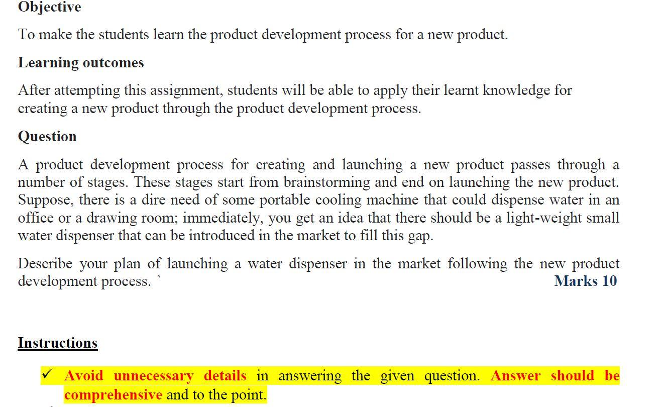 Objective To make the students learn the product