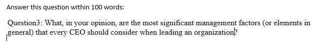 Answer this question within 100 words: Question3: