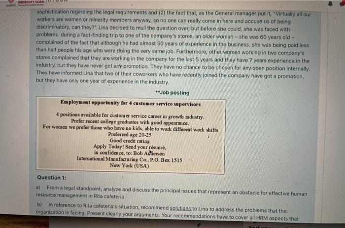 urgent and brief 2 Mini case study: Read the