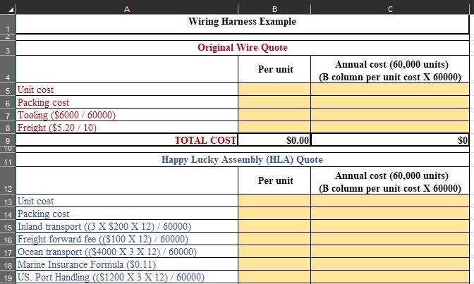 Please complete provided Excel Spreadsheet before