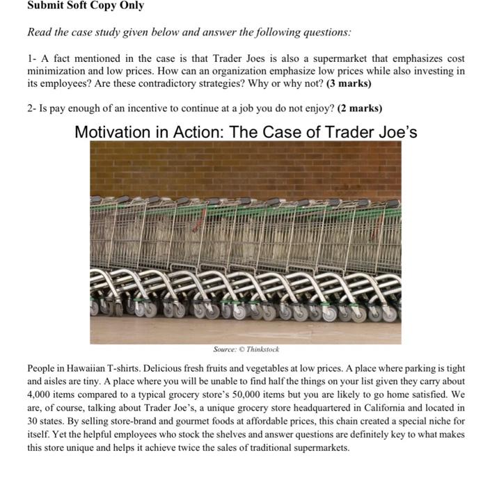 Submit Soft Copy Only Read the case study given