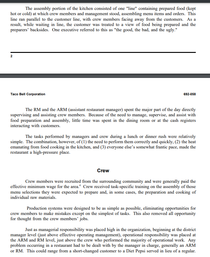 How are the changes that Taco Bell implemented,