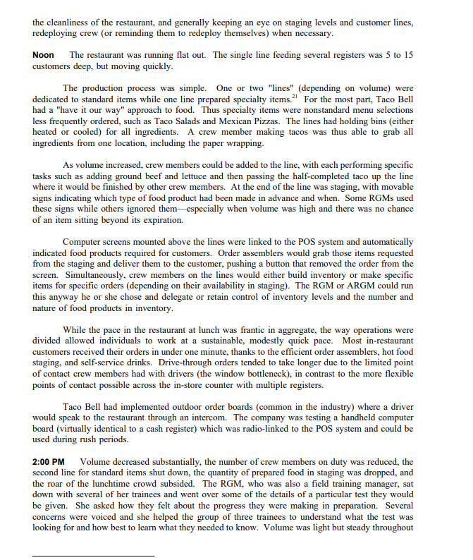 How are the changes that Taco Bell implemented,