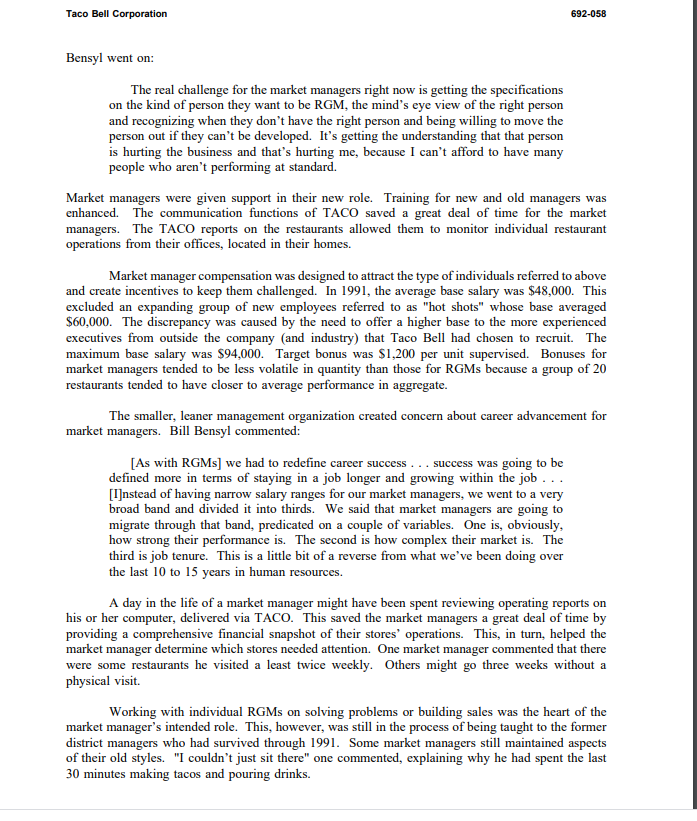 How are the changes that Taco Bell implemented,