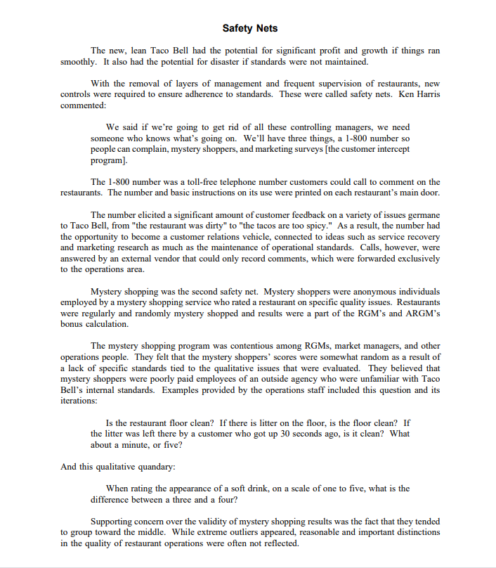 How are the changes that Taco Bell implemented,