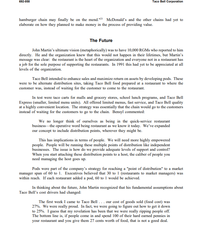 How are the changes that Taco Bell implemented,