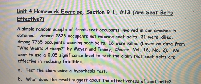 Unit 4 Homework Exercise, Section 9.1, #13 (Are