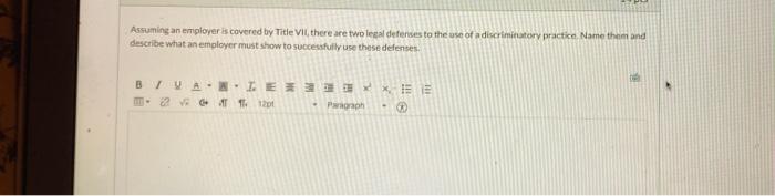 assuming an employer is covered by title vii