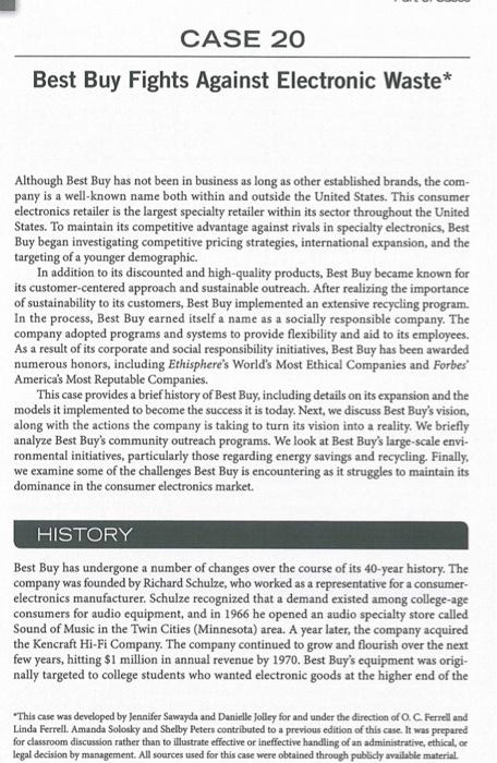 Question: How does Best Buys social