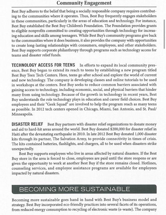 Question: How does Best Buys social