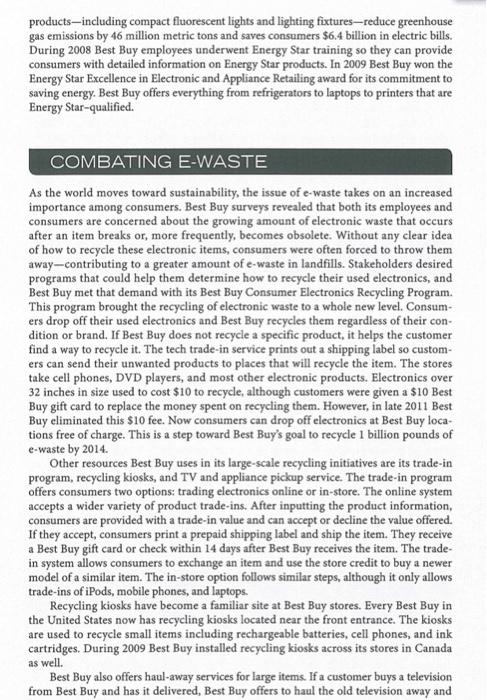 Question: How does Best Buys social