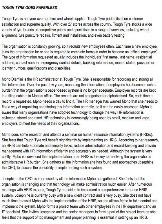 Class: Human Resource Information Systems