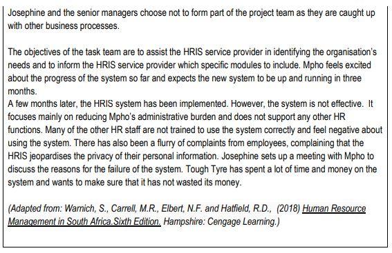 Class: Human Resource Information Systems