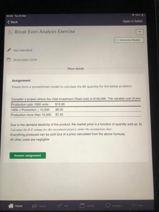 20:38 Tue 15 Mar 10% < Back Open in Safari Break