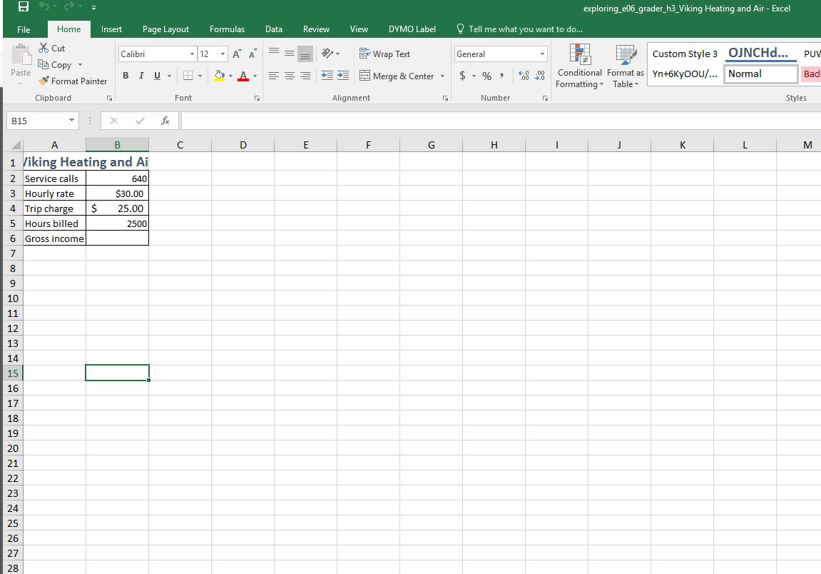 Step Instructions Points Possible 1 Open the