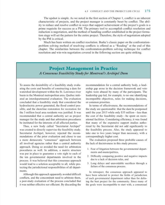 Conflicts are unavoidable in projects. What are