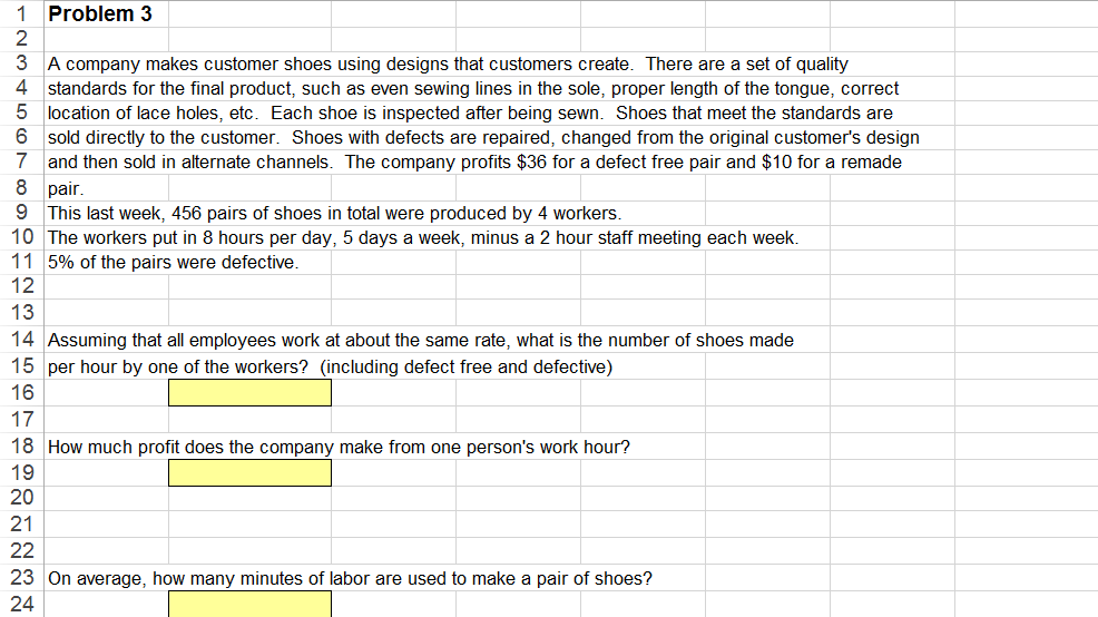 Please answer all questions 5 1 Problem 3 2 3 A