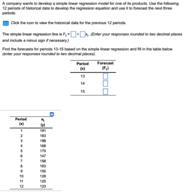 A company wants to develop a simple linear