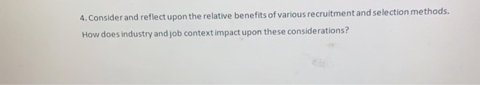 4. Consider and reflect upon the relative