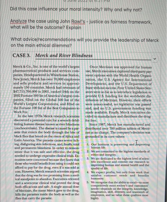 Did this case influence your moral intensity? Why