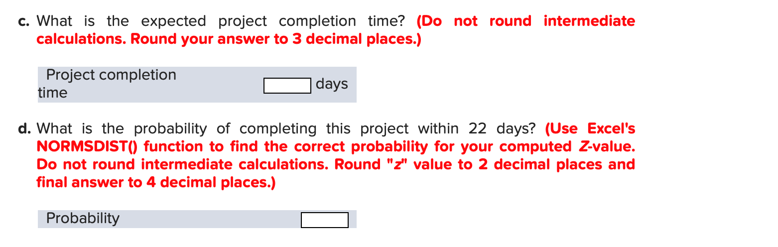 The following represents a project that should be