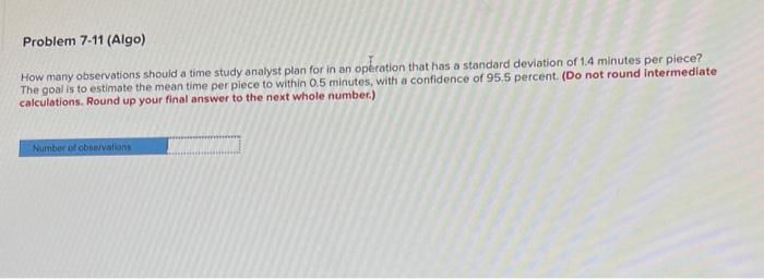 How many observations should a time study analyst