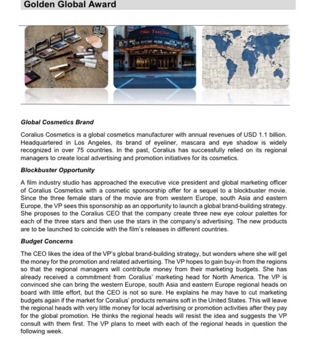 Golden Global Award Trecta thilo Global Cosmetics