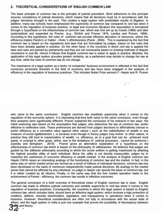 give conclusion 2. THEORETICAL CONSIDERSTIONS OF