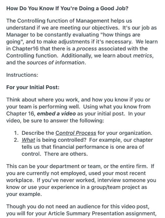 How Do You Know If You're Doing a Good Job? The